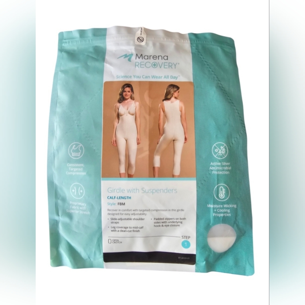 Marena Recovery Girdle w/ Suspenders Calf Length Compression Style FBM Size 2XL